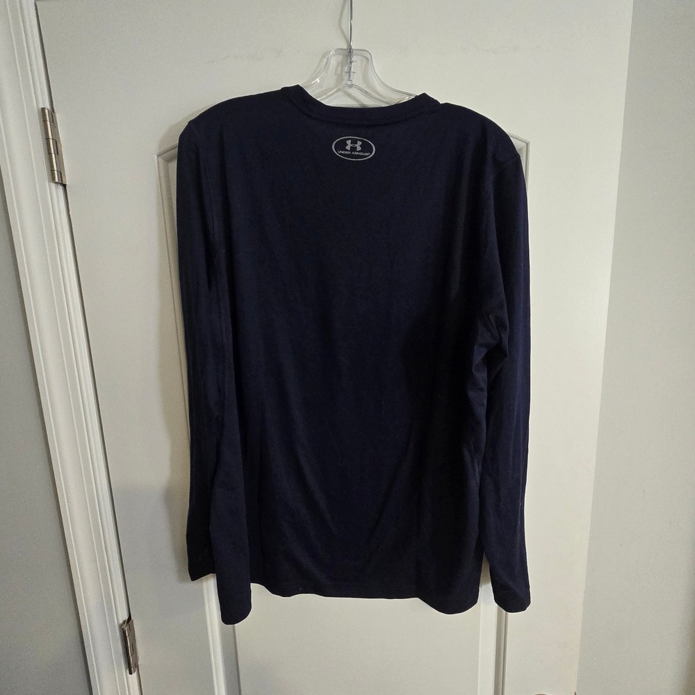Under Armour Syracuse Orange Long Sleeve Shirt Men's Large HeatGear Navy‎ NCAA - Picture 4 of 9